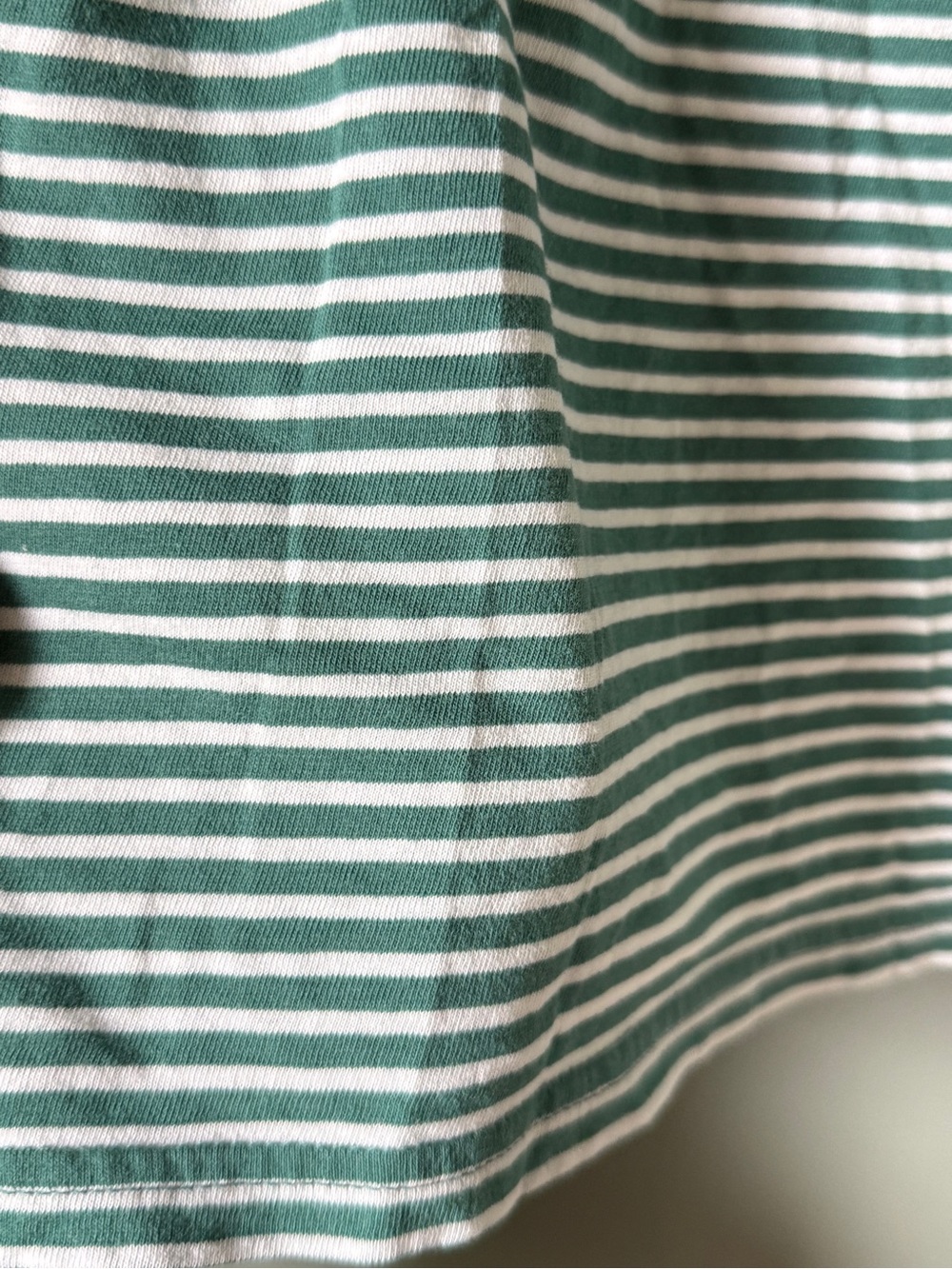 Everlane - The Box-Cut Tee in Essential Cotton - Green/White Stripes - M - Picture 5 of 5
